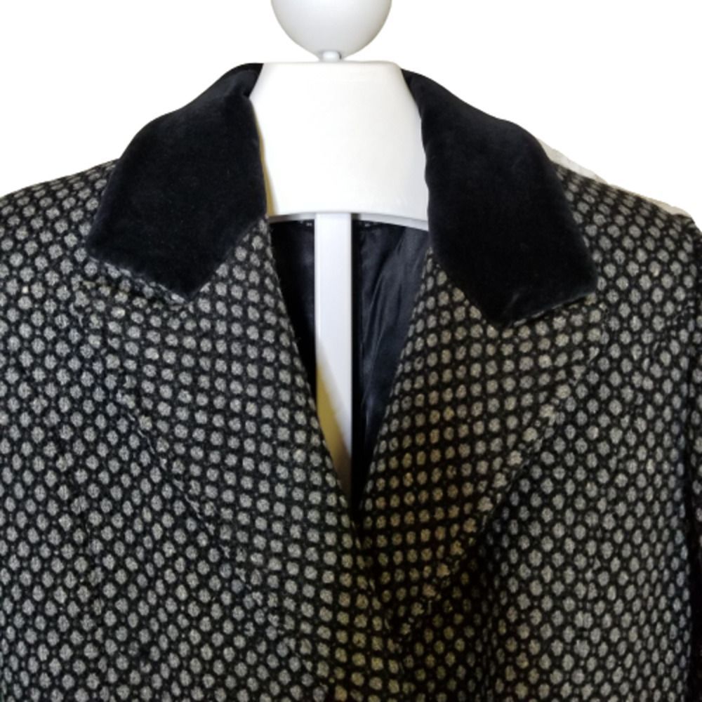 Christian Dior Peak Lapel Trench Coat Black & Gray - Picture 4 of 12